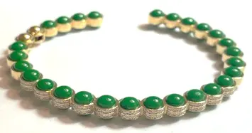 BANGLE ATOM BIG GREEN ENAMEL SIZE 15