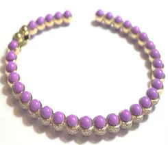 BANGLE ATOM BIG PURPLE ENAMEL SIZE 15