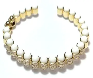 BANGLE ATOM BIG WHITE ENAMEL SIZE 17