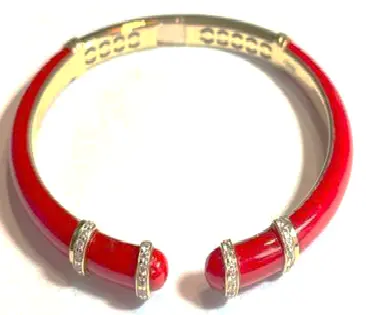 BANGLE PILLAR RED CORAL SIZE 15