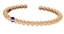 BANGLE ATOM SMALL FULL GOLD WITH ONE NAVY SIZE 16