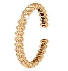 BANGLE ATOM BIG FULL GOLD WITH ONE WHITE ENAMEL SIZE 16