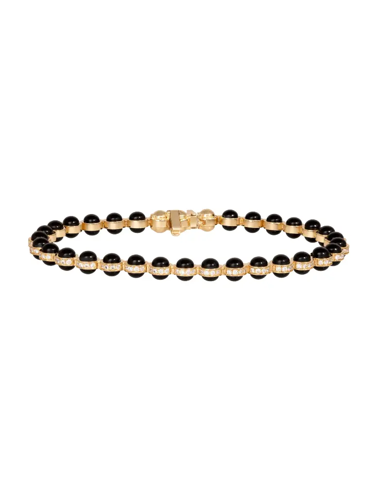 BRACELET ATOM TENNIS SIZE 1 BLACK ENAMEL SIZE 16