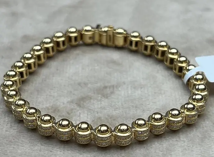 BRACELET ATOM TENNIS SIZE 1 FULL GOLD SIZE 16