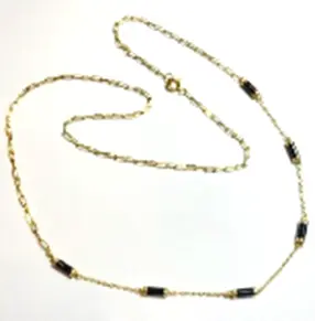 CHOKER PILLAR 8 PIECES BLACK ENAMEL