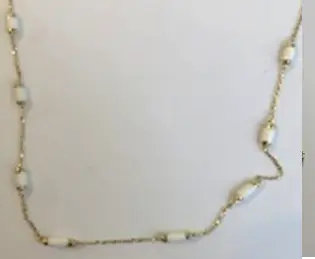 CHOKER PILLAR 8 PIECES WHITE ENAMEL