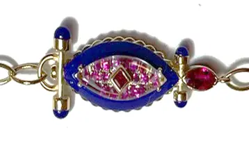 CHOKER CAPTURE BEAK ALL RUBY WITH NAVY ENAMEL