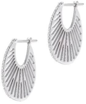 EARRING COSMIC FLAT RAY WHITE GOLD SIZE 4