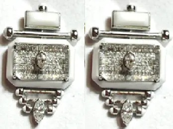 EARRING CAPTURE QABILA SMALL WHITE GOLD ALL WHITE