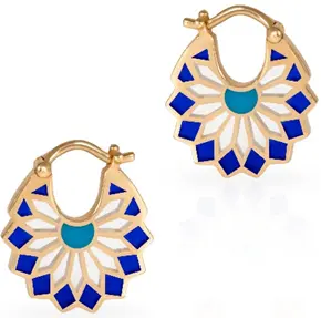 EARRING SURSOCK SIZE 2 WITH DIAMOND NAVY ENAMEL