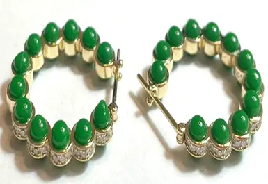 EARRING ATOM SIZE 3 GREEN