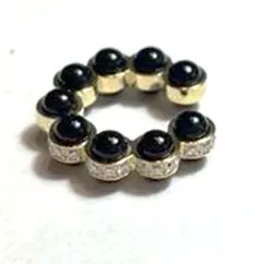 EARRING ATOM CUFF SMALL BLACK