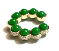 EARRING ATOM CUFF SMALL GREEN
