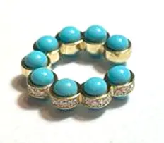 EARRING ATOM CUFF SMALL TURQUOISE