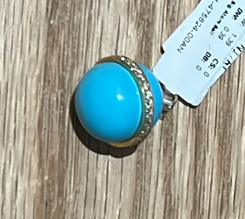 NECKLACE ATOM 1 BIG TURQUOISE ENAMEL