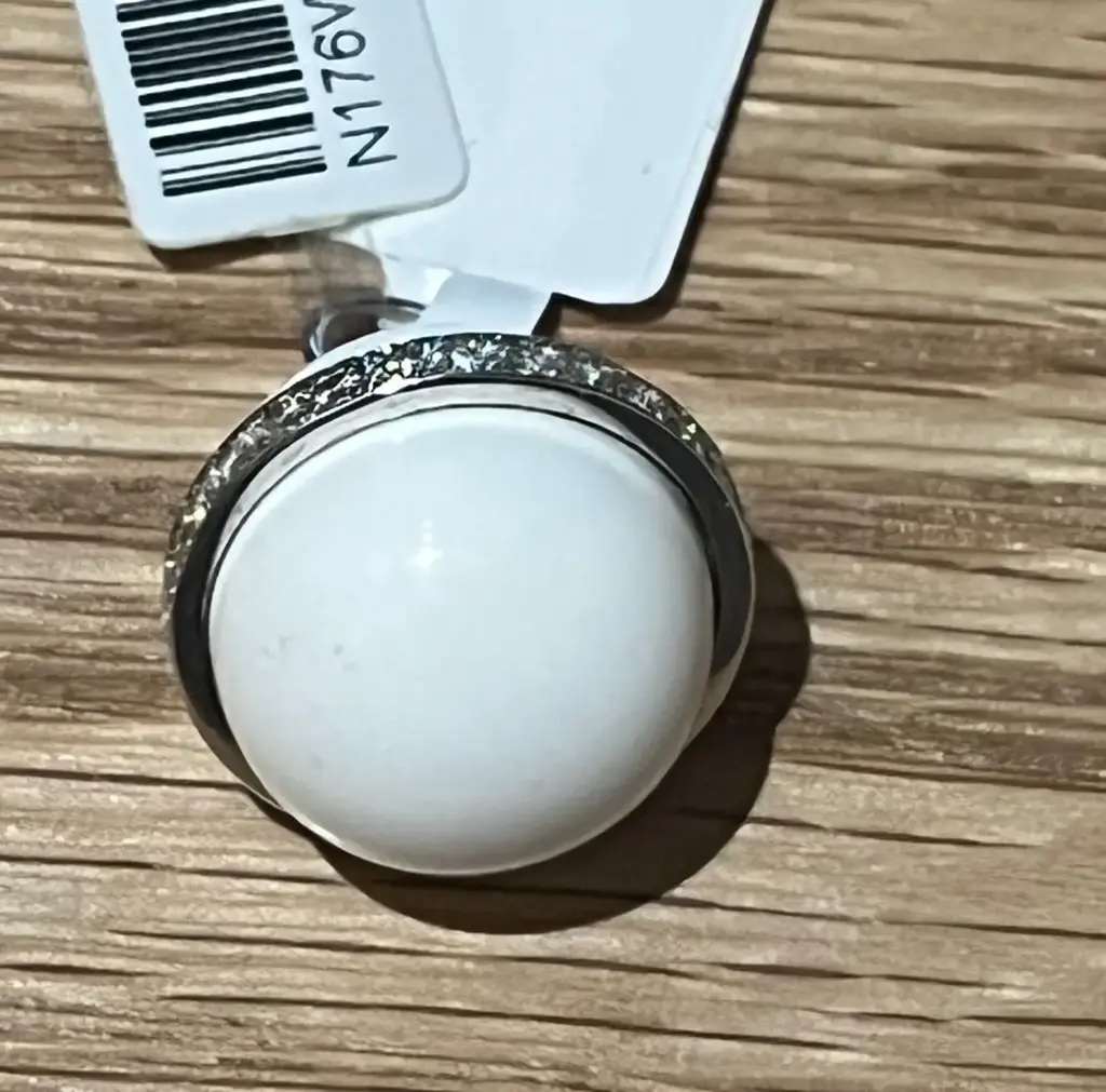 NECKLACE ATOM 1 BIG WHITE GOLD WHITE ENAMEL