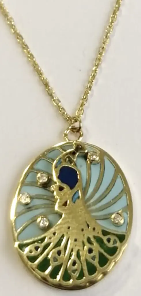 NECKLACE RICH KITSCH PEACOCK SMALL
