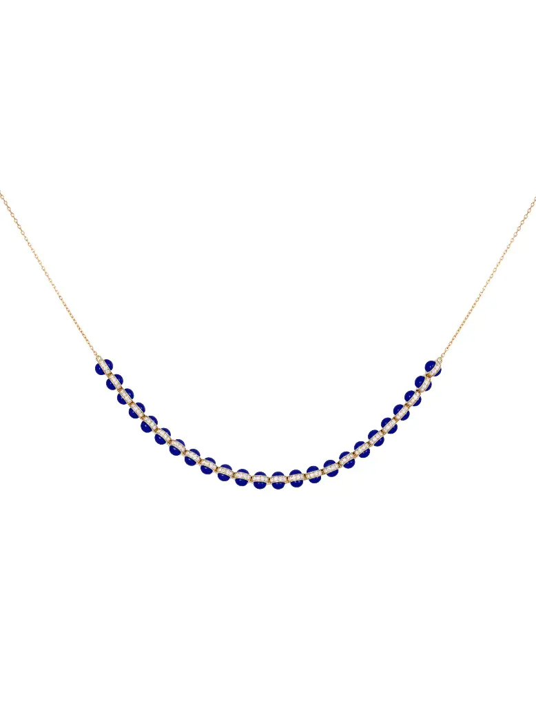 NECKLACE ATOM 24 BOULS NAVY ENAMEL (SIZE 1 CHAIN)