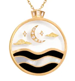 NECKLACE BILADI LEILI ROUND BLACK