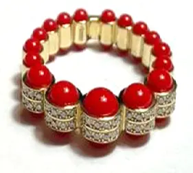 RING ATOM DEGRADING RED ENAMEL SIZE 54
