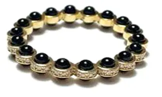 RING ATOM SMALL BLACK ENAMEL SIZE 51