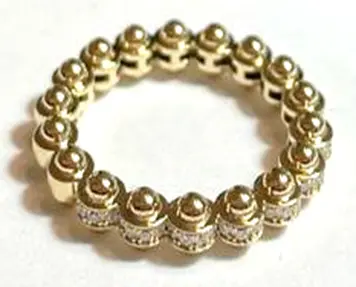 RING ATOM SMALL FULL GOLD SIZE 51