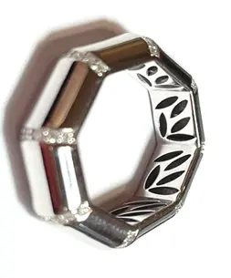 RING BAMBOO FULL WHITE GOLD SIZE 52