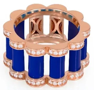 RING AMULET PILLAR BAND LAPIS SIZE 52