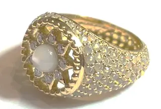 RING ARABESQUE YELLOW SIZE 49