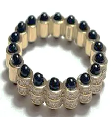 RING ATOM BLACK ENAMEL SIZE 55