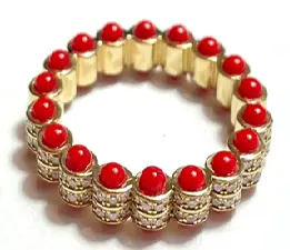 RING ATOM RED ENAMEL SIZE 55