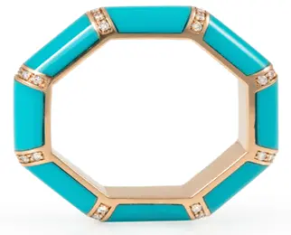RING BAMBOO TURQUOISE SIZE 48