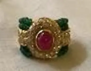 Ruby And emerald Statement Ring