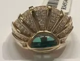 RING SAILOR MOON DAWN GREEN TOPAZ SIZE 46