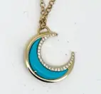 NECKLACE SAILOR MOON BLOOP MOON MEDIUM TURQ