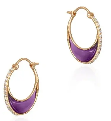 EARRING SAILOR MOON BLOOP SIZE 3 AMETHYST 