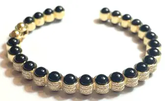 [B17B15] BANGLE ATOM BIG BLACK ENAMEL SIZE 15