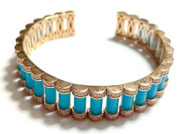 [B18T16] BANGLE AMULET PILLAR TURQUOISE SIZE 16