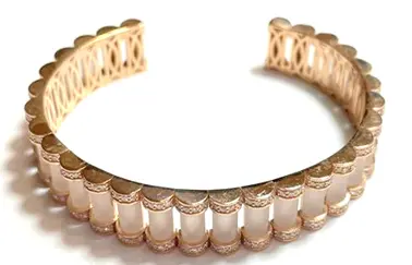[B18WR14] BANGLE AMULET PILLAR WHITE LA ROUCHE SIZE 14
