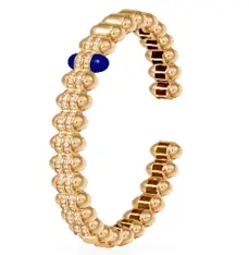 [B42N16] BANGLE ATOM BIG FULL GOLD WITH ONE NAVY ENAMEL SIZE 16