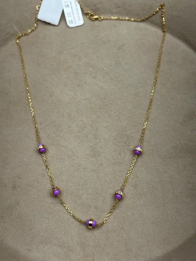 [N150P] NECKLACE ATOM 5 ATOMS PURPLE
