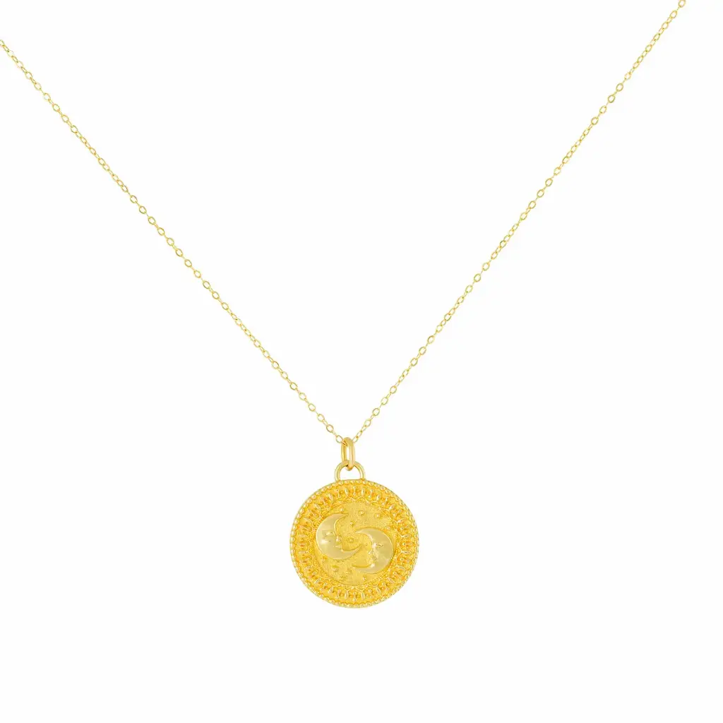 [N59GWM] NECKLACE COSMIC LOVE HOROSCOPE SMALL GEMINI WHITE MOP